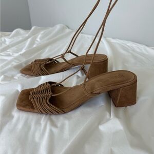 Zara Women's Brown Knotted Sandals